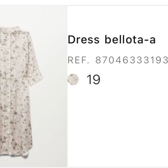 Mango Cream Floral Midi Dress - Picture 3 of 5
